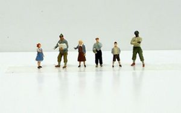 H0 mili Figur US Soldaten mit Kindern