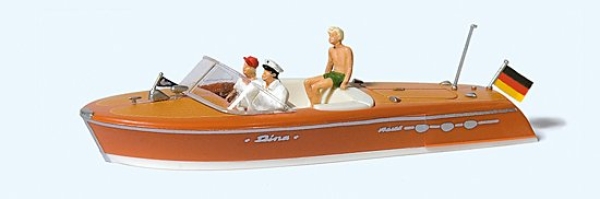 H0 Figur Motorboot " Riva Ariston mit Besatzung 1 "