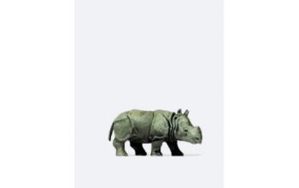 H0 Figur Junges indisches Panzernashorn