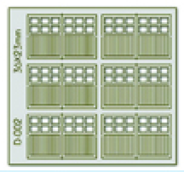 H0 Lasercut Garagendoppeltür 36x 23mm 6x