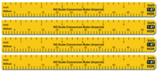 H0 Hilfsmittel Umrechnungslineal Set 4x metrische 1: 87