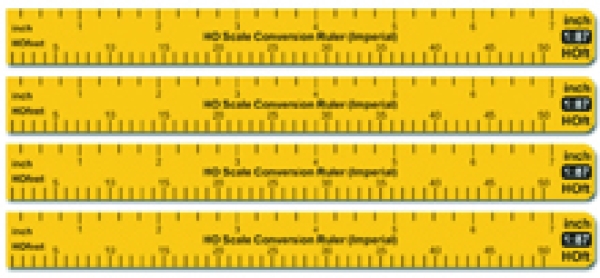 H0 Hilfsmittel Umrechnungslineal Set 4x metrische 1: 87