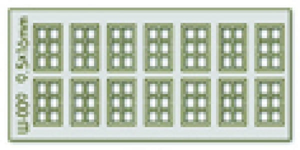 H0 Selbstbauteile Lasercut Sprossenfenster 9x 5mm Scheiben 6 14x