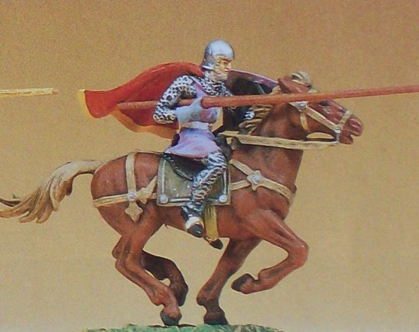 1: 25 Figur Normanne reitend mit Lanze und großem Umhang etc......................................................................................................................................................