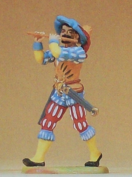 1: 25 Figur Landsknecht Pfeifer im Marsch