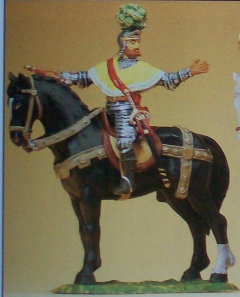 1: 25 Figur Georg von Frunsberg zu Pferd