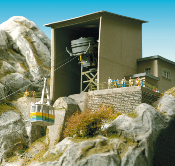 H0 Gebäude BS Nebelhornbahn, Bergstation B= 167mm, L= 173mm, Talstation, B= 135mm, L= 176mm,
