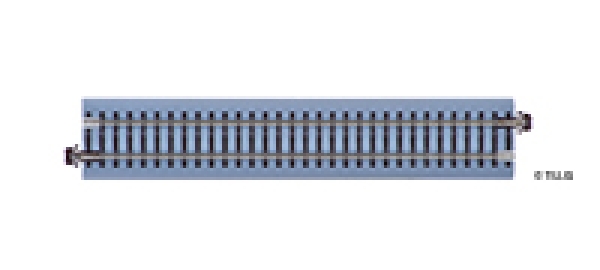 TT Bettungsgleis gerades Anschlussgleis braun BA1 166 mm