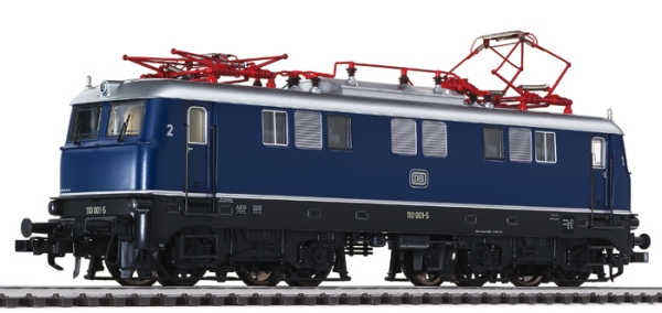 H0 D DB Elektrolokomotive BR 110,  Nr.110 001 5,  4A,  Ep.IV, L=185mm, R= 360mm, blau, etc....................................................................................