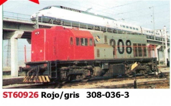 N Diesellokomotive 308 Rojo/ gris 10823