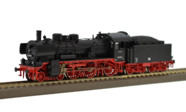 H0 D DB BS MS WM NS Dampflokomotive BR 38.10- 40,  Ep.III,  Witte Bleche, NEM- räder, Wannentender, dreidomig mit Tonnenführerhaus,