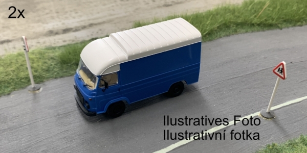 H0 CZ LKW BS Avia/ MAN - Set 2x , 2A, Ep.III, bläulich, Kastenaufbau, KIT, etc......................................