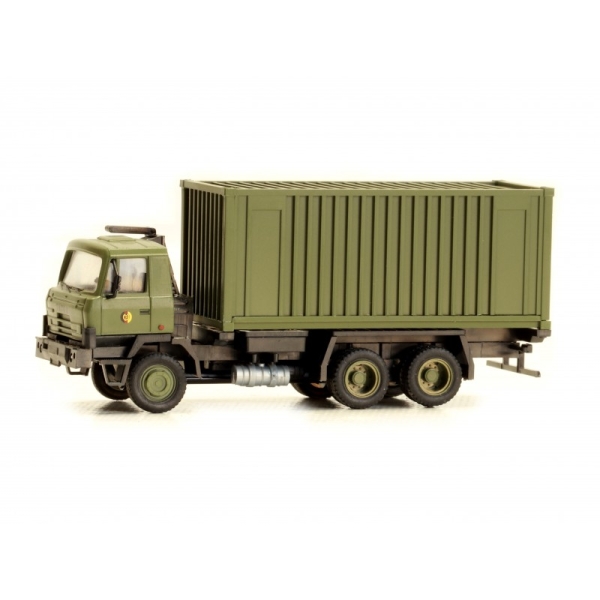 H0 mili D DDR LKW Tatra 815 Container NVA