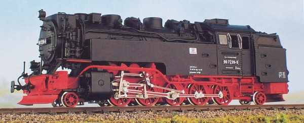 H0e Bahnausstattung D BS HSB PRI Dampflokomotive BR 99 221- 223, Ursprungsausführung,  Ep.III,  Motor Mashima