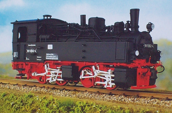 H0e Bahnausstattung D DR HSB BS MS WM Dampflokomotive BR 99 5901- 5905, mit Druckluftbremse,  Faulhaber Motor