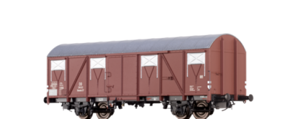 N D DB Güterwagen ged., Glmmhs57, 216 021, 2A, Ep.III, L= 81,2mm, braun