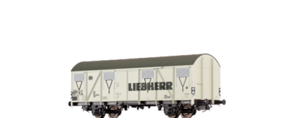 N D DB Güterwagen ged.,  21 80 140 5 672 3, 2A, Ep.IV, L= 78,1mm, weiss, " Liebherr  "