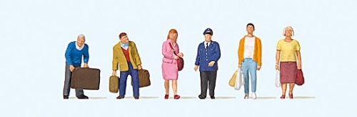 H0  Figur Reisende am Bahnsteig