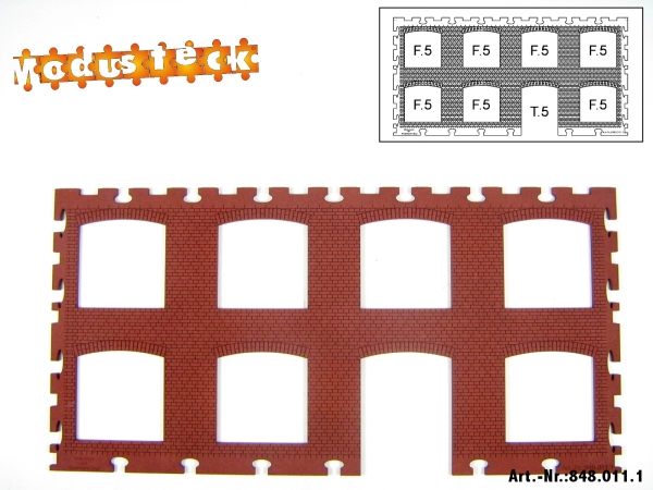 0 Gebäude Kreuz- Blockverband Element 4   120x 240