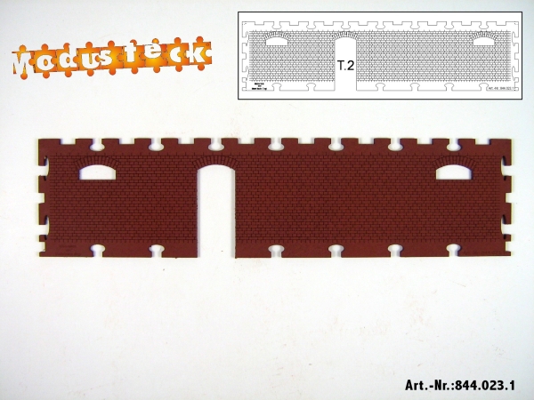 0 Gebäude Kreuz- Blockverband Element 4   120x 240