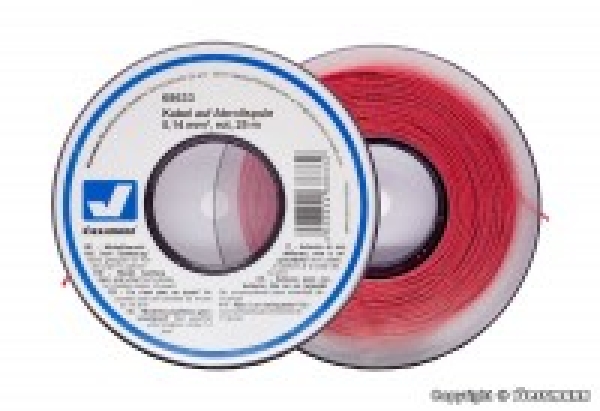 elektro Kabelspule 0.14mm²,  25m,  rot, etc..................................................................................................