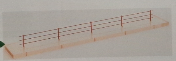 H0 Geländegestaltung Zaun aus Schienenprofil Pfähle 20St.  ca.70cm
