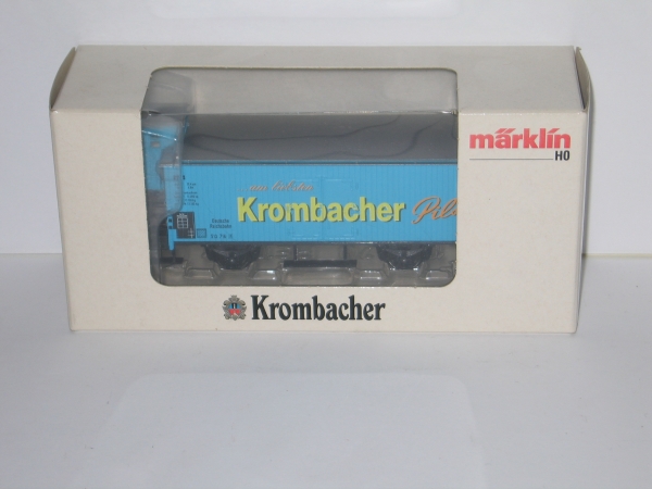 H0 mär Bierwagen " Krombacher- Pils ", mit Bremserhaus, 2A, etc............................................................