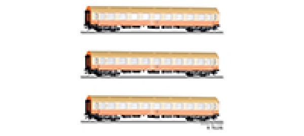 H0 D DR Reiszugwagen-Set 3-tlg.1./2.Kl. 4A Ep.IV, Städteexpress, etc................................................................................