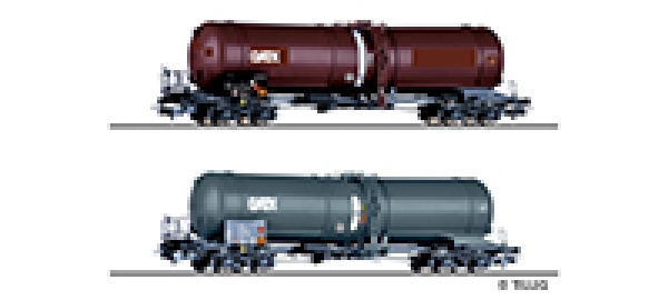 H0 D GATX Güterwagen-Set 2.tlg. 8A Ep.IV Kesselwagen, etc..........................................................................................