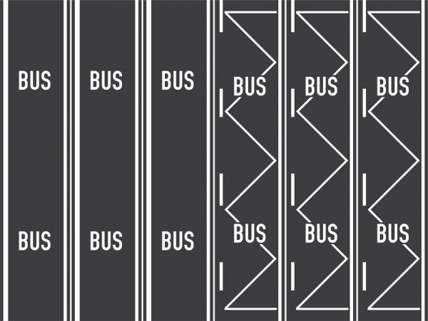 H0 Eu Straße Bushaltestelle- Busspur, Teerbelag, 200x, Stück 3x