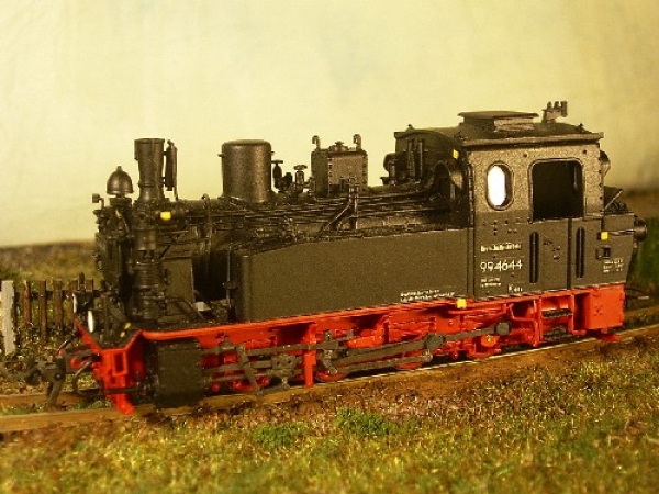 H0e D DR Dampflokomotive BR 994644, Ep.III, Pollovariante, Faulhabermotor,