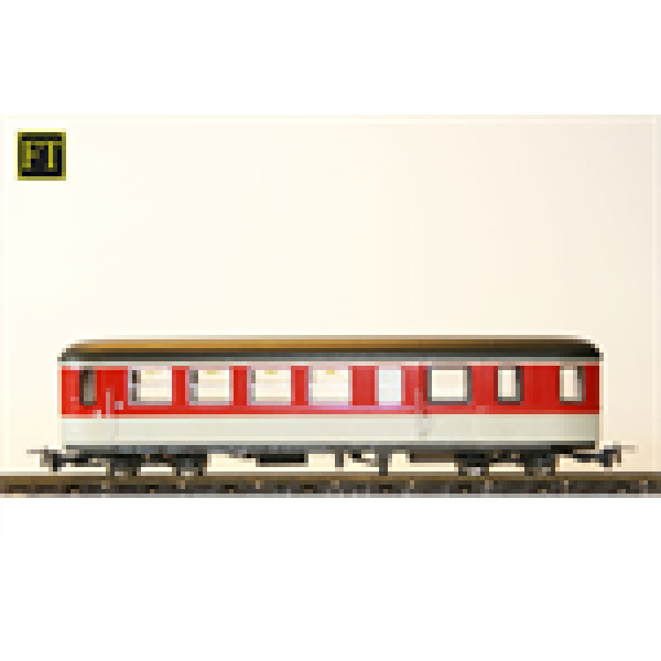 H0e Bahnfahrzeuge A ÖBB B4ip/ s 3060- 6, Krimmler Personenwagen Prinzgauer Landesbahn, Schmalspurbahn, 4A, Ep.6, grau- weiss- rot- umbra, Halbfenster, etc..............