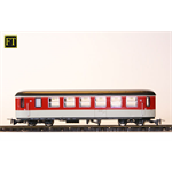 H0e Bahnfahrzeuge A ÖBB B4ip/ s, 3066- 3,, Krimmler Personenwagen Prinzgauer Landesbahn, Schmalspurbahn, 4A, Ep.5, grau- weiss- rot- umbra, Halbfenster, etc.................