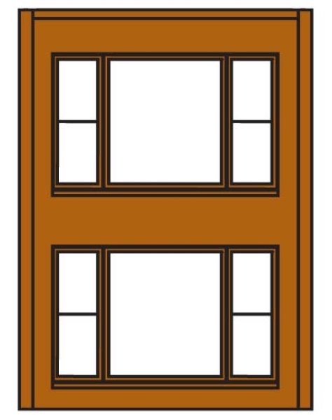 H0 Baukastensystem BS Two Storey 20th Century Window Wall