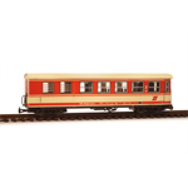 H0e Bahnfahrzeuge A ÖBB Mariazellerbahn, BD4iph/ S, 4221- 3, Personenwagen Schmalspurbahn, Jaffa, 4A, Ep.5, verkehrsrot, Drehgestell 1912, gealtert, etc................