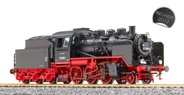 TT D DR Dampflokomotive BR 37 1009- 2, 1C, Ep.IV, dig.,  Zimo- Decoder, Pufferspeicher, LED- Beleuchtung, Kurzkupplungskinematiken, etc....................................................................................