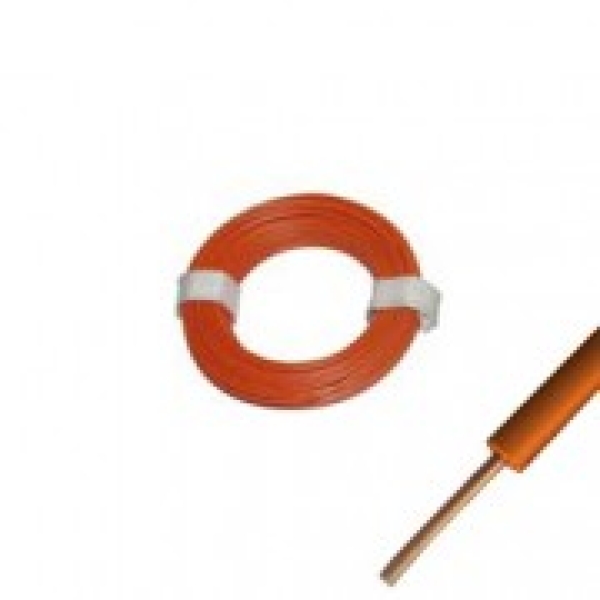DR60055 Kupferdraht 0,5mm Kunststoff isoliert orange