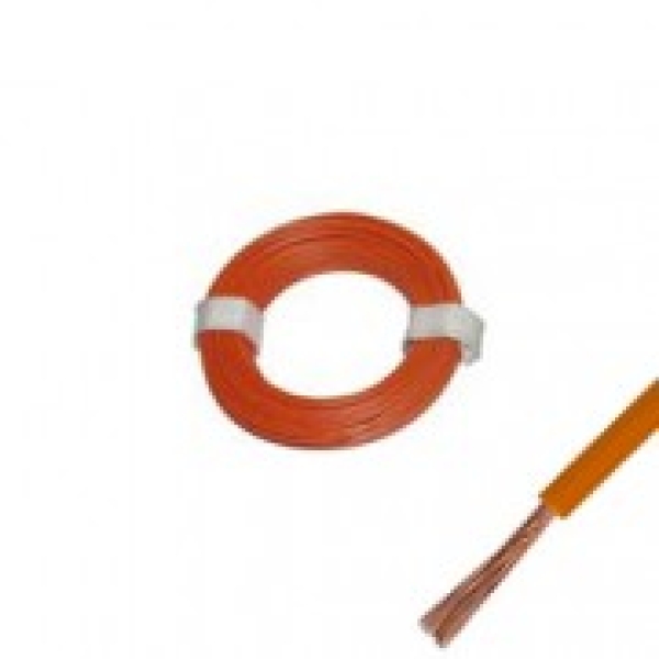 DR60065  Kupferlitze 1,0mm 0,14mm" Kunststoff isoliert orange