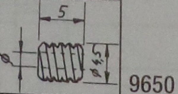 Ersatzteil Kunststoff- Schnecke,  Bohr.1,48mm,  Länge 6,9mm,