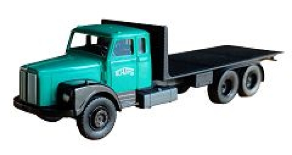 H0 D LKW Scania 111 Plattform- LKW Schwarz- Bau, 3A, etc................................