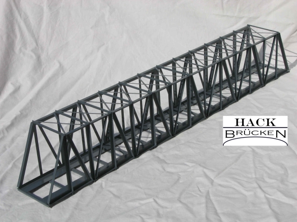 H0 K 126 Kastenbrücke gerade, schräg, grau,  126x 7,5x 10cm, etc............................................................................