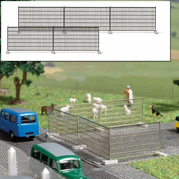 TT Geländegestaltung Bauzaun ,  B= 22, H= 12mm, Betonfüße 10, etc...............................................................................