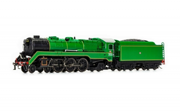 H0 NSW Dampflokomotive Reihe C38, Pacific 4- 6-  2 , Nr.3806, schwarz/ grün, Ep. III, etc..................