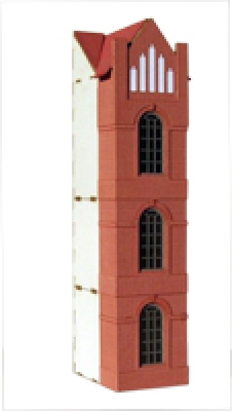 H0 Gebäude BS Industriefassade Turm, modular, 56x 80x 255mm, etc.............................................................................