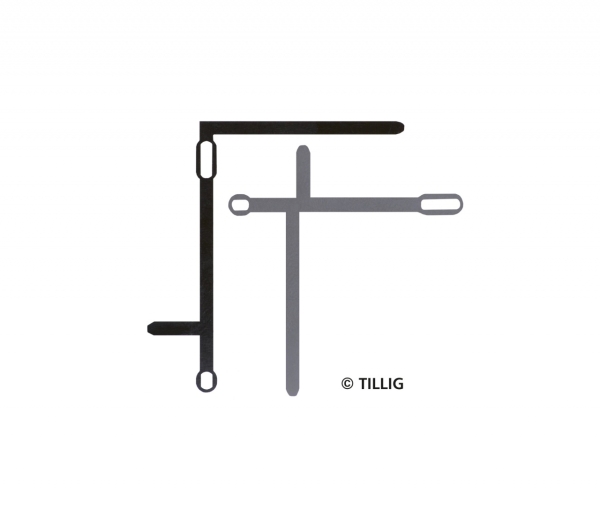 H0m TT Tramgleis Kontaktblech, St.5x