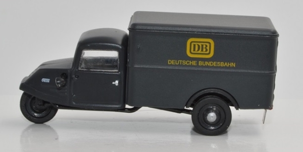 H0 D Dreirad Goliath GD 750 Kastenwagen, " Deutsche Bundesbahn", " Dreikantfeile -", etc...................