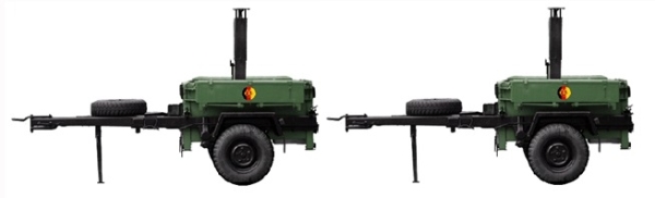 H0 mili Militärfahrzeuge D DDR NVA Feldküche- Set, St.2,  mit Logo, 2A, grün, etc.......................