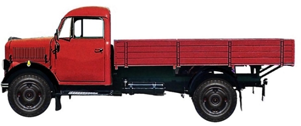 H0 D LKW Borgward LKW 1250 Hochpritsche, dunkelrot mit brauner Pritsche, 2A,  Ep.III, etc......................