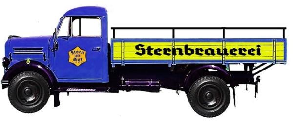 H0 D LKW Borgward LKW 1250 Hochpritsche, Sternbrauerei Salzburg, 2A,  Ep.III, etc............
