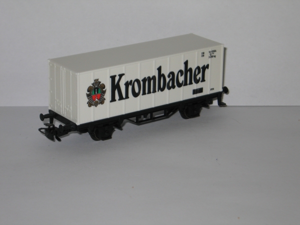 H0 mär Containertragwagen mit Biercontainer " Krombacher " 2A , etc.......................................................................